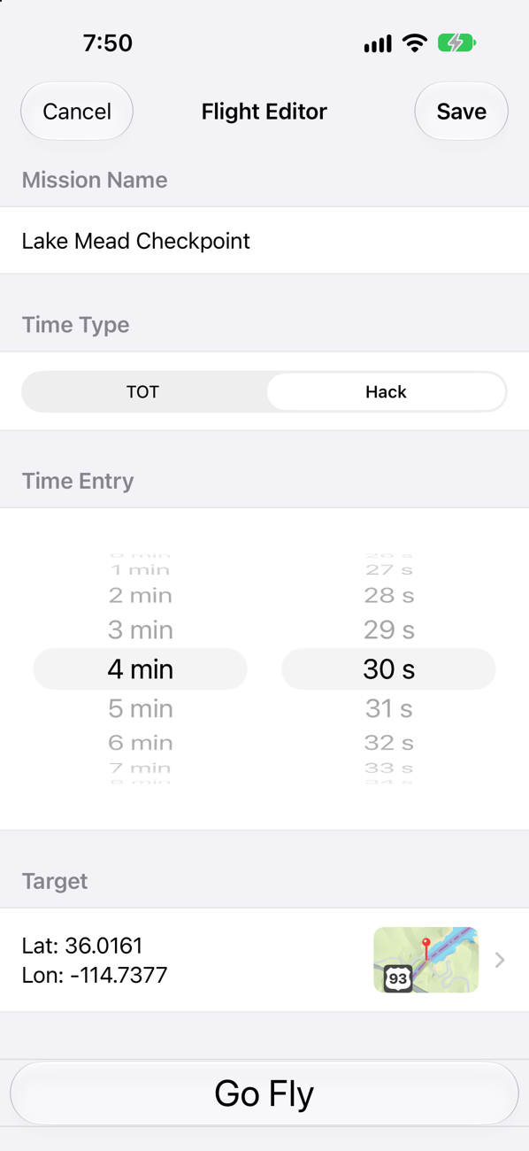 A hack mission set to four minutes thirty seconds